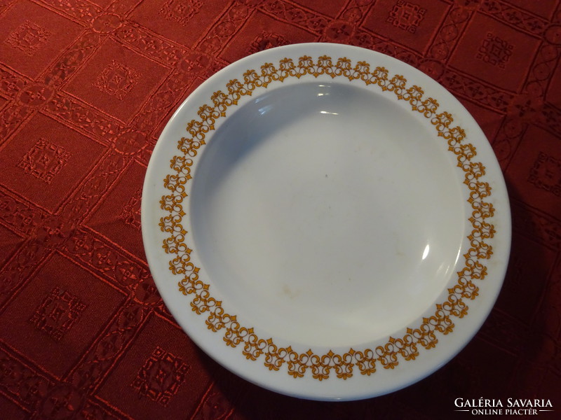 Alföldi porcelain, deep plate with yellow pattern. He has!