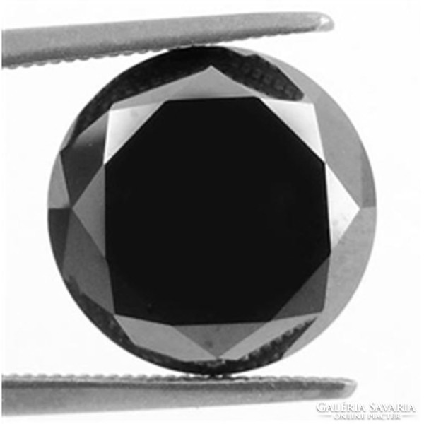 Csodás fekete labor gyémánt/moissanit Dél- Afrikából 2,2 ct