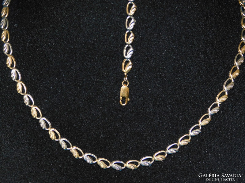 Multicolored Gold 14k Women's Necklace + Bracelet 10.3 Gr