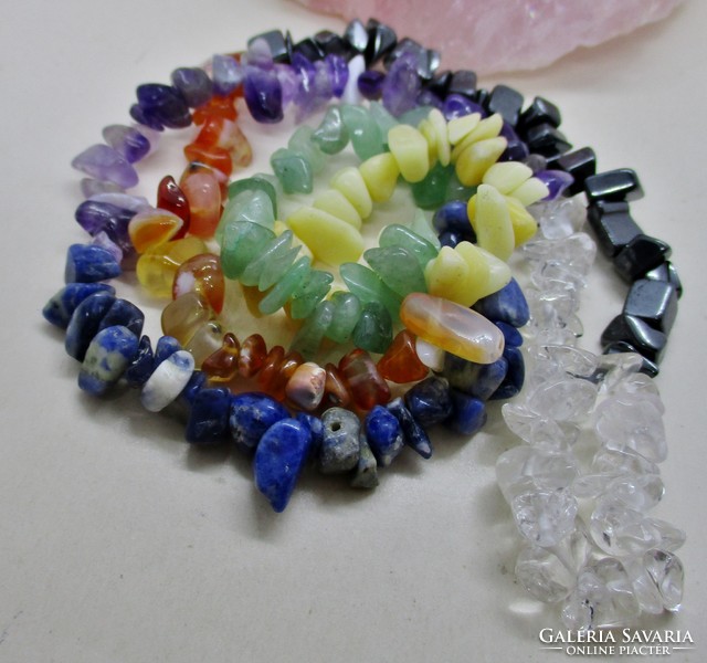 Beautiful old chakra necklace made of real gemstones 250ct