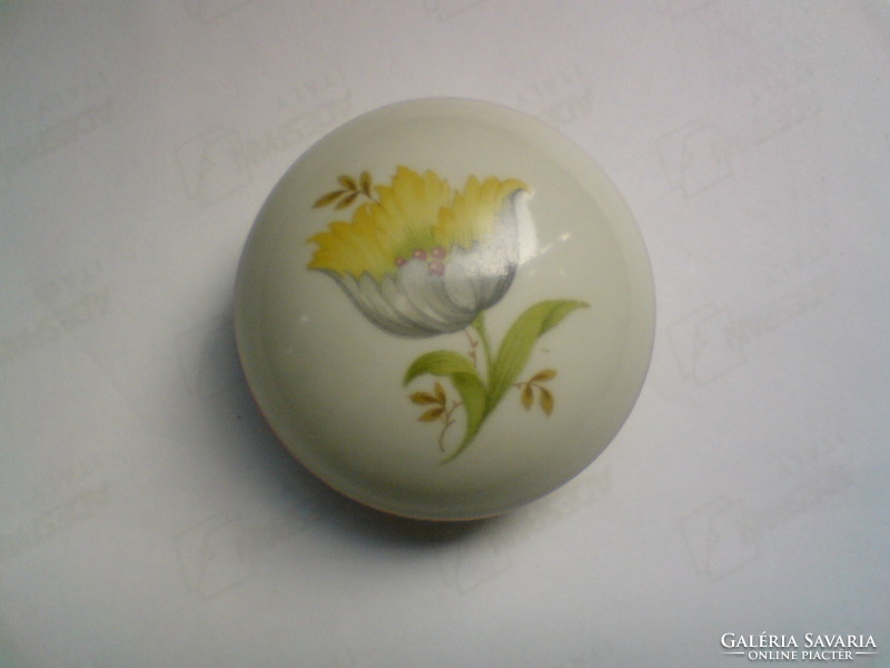 Hand-painted drasche porcelain bonbonier - jewelry holder