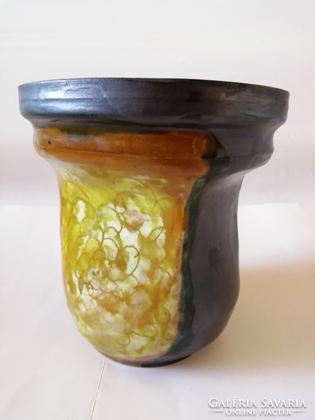 Eva Koller - applied art vase flawless, marked, 16 cm