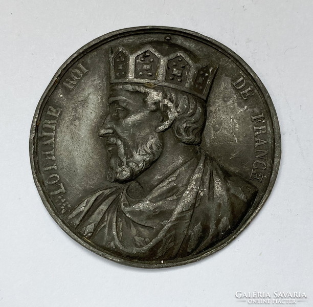 Lothár nyugati frank király plakett.1839