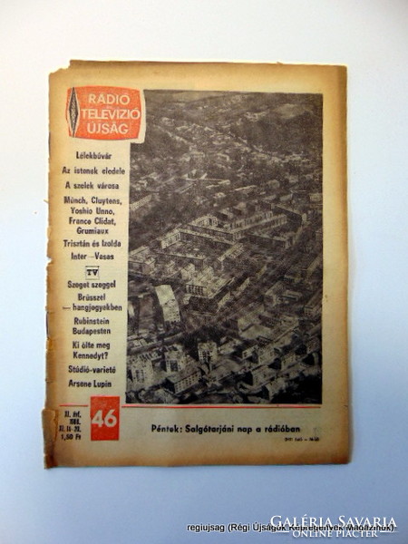 1966 november 14  /  RÁDIÓ és TELEVÍZIÓ ÚJSÁG  /  regiujsag Ssz.:  15134