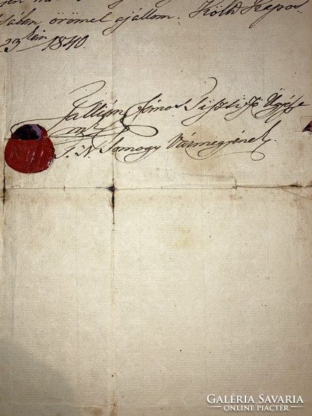 Kaposvár 1840 január 23. Tallián János  tiszti fő ügyésze tekintetes Somogy vármegyének