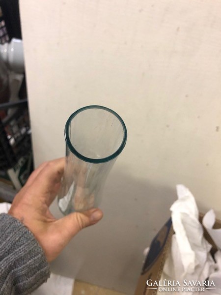 ​Régi, hibátlan üveg váza, 30 cm magasságú, gyűjtőknek.