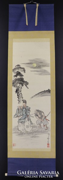 Merénylő - Japán akvarell festmény falitekercs