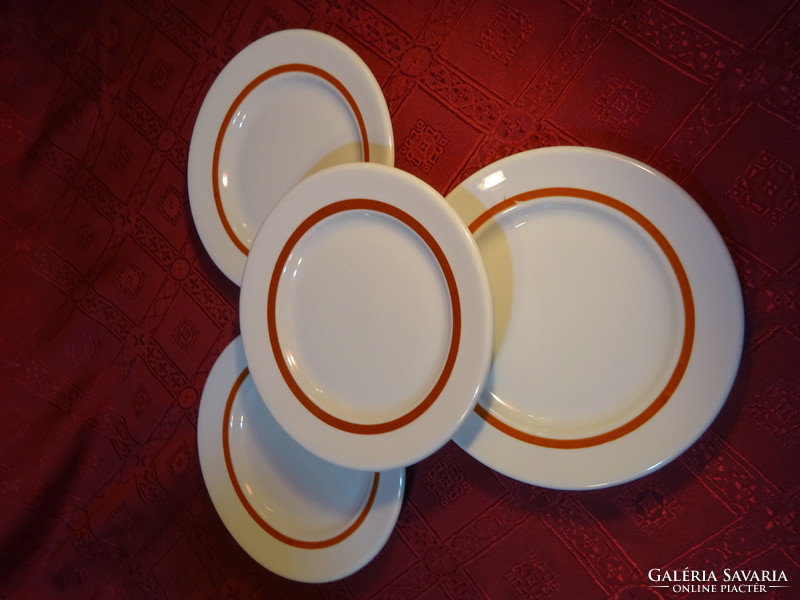 Lowland porcelain, brown striped cake plate, diameter 17.5 cm. He has!