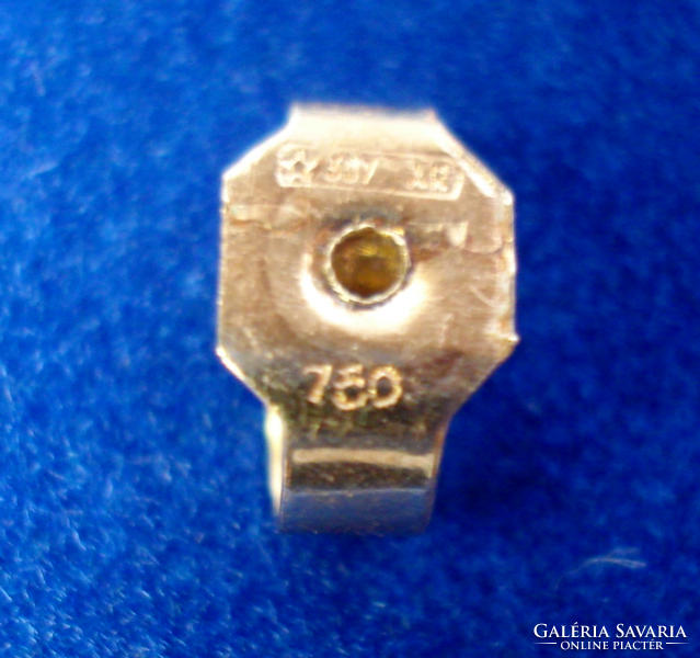 Pair of gold heart pendant earrings (18k)