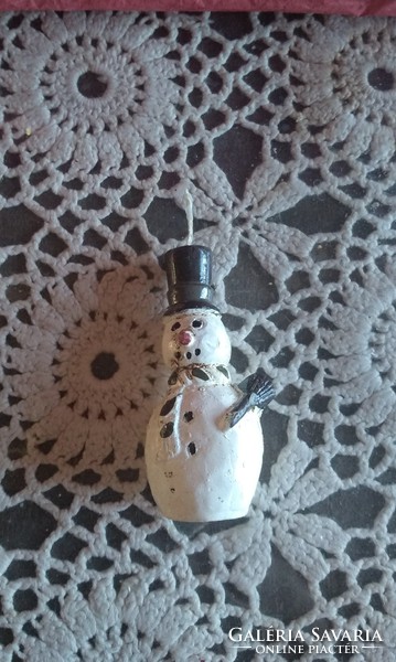 Kézzel festett hóember gyertya karácsonyi dekoráció, ajánljon!