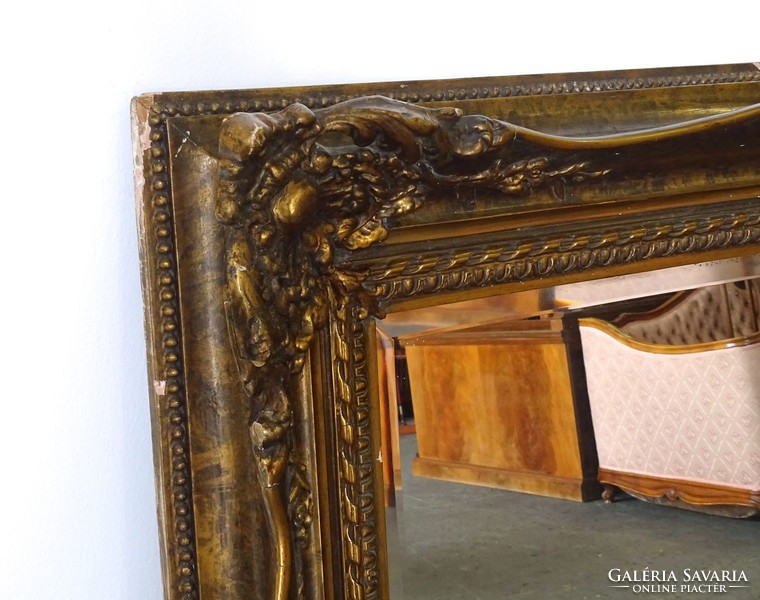 1C645 Antik hatalmas aranyozott Hoffann Ferencz Blondel keretes tükör 122 x 218 cm