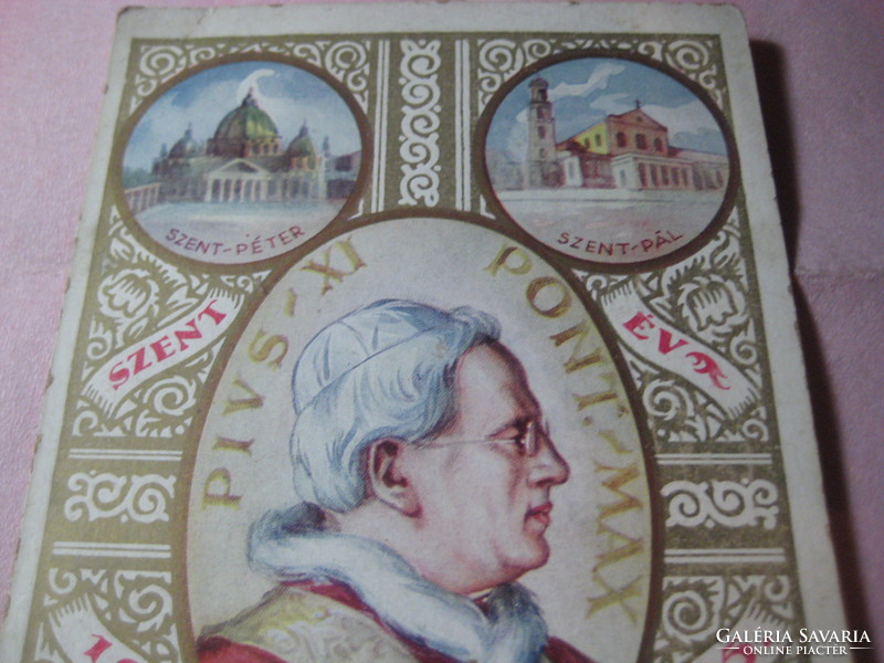 Szent-év  emlékére  XI PIUS  1925 képeslap