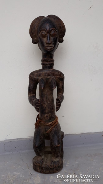 Antique patina africa african baule ethnic group wooden mother statue ivory coast collectable rarity