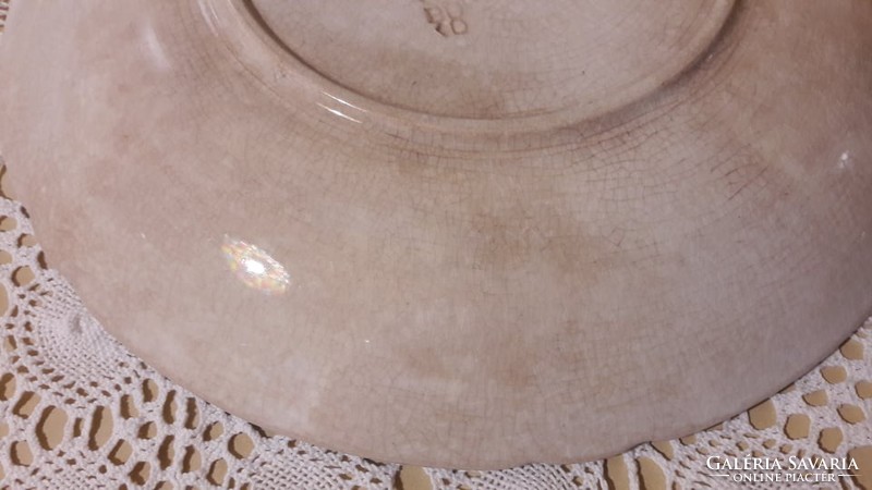 Gyönyörű mintával, fajansz tányér, Franz Anton Mehlem német