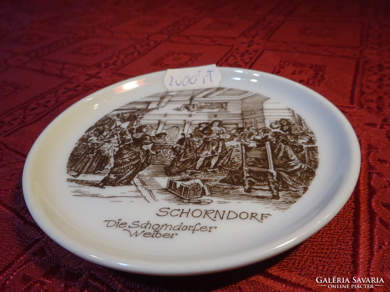 German porcelain mini wall decoration with a view of Schorndorf. He has!