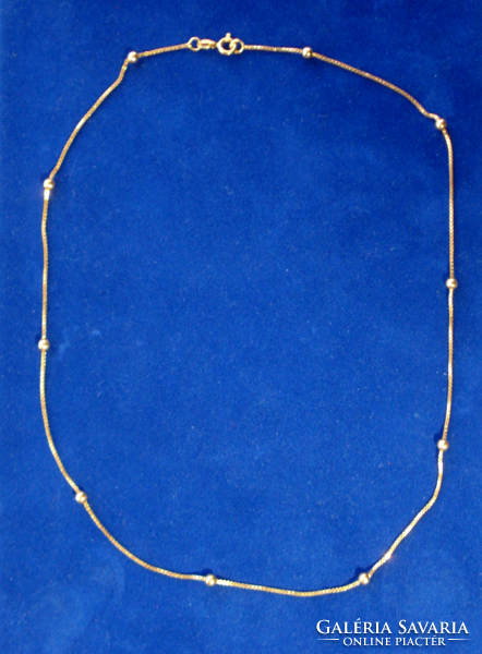 18K Venetian type gold necklace and bracelet set