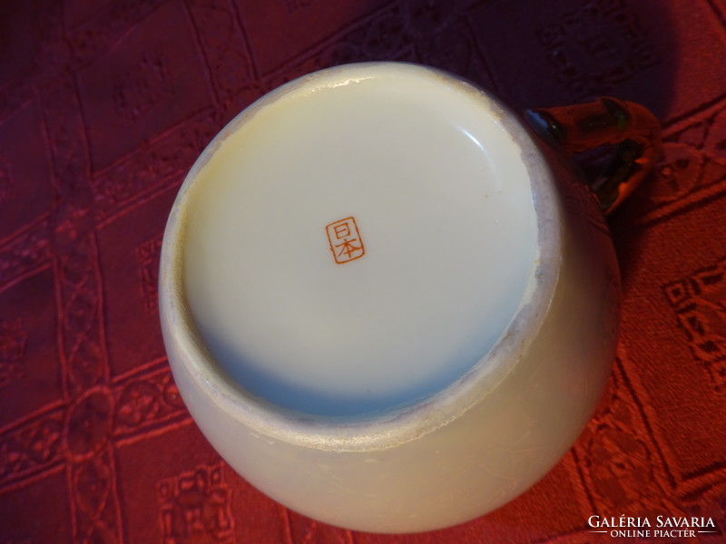 Japán porcelán, tojáshéj vékony, ezüstszürke, magassága 7 cm. Vanneki!