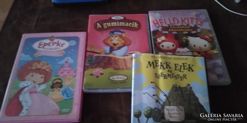 Mekk elek, hello kitty, the gummy bears and strawberries - 4 DVD discs of children's tales