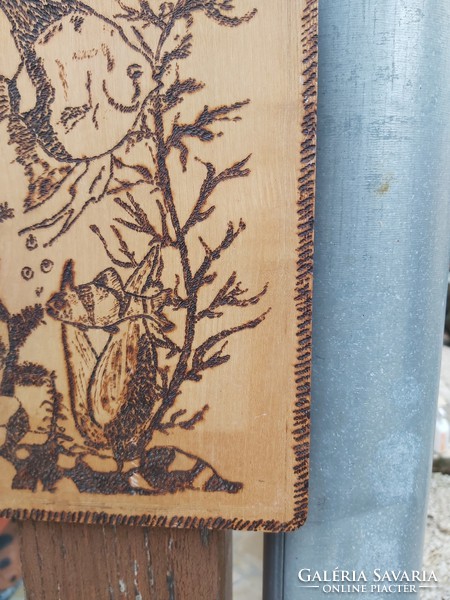 Erdélyi Tibor szignós fából Gyönyörű halas kép ,Gyűjtői szépség