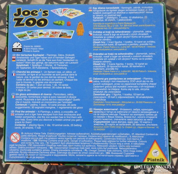 Joe's Zoo Piatnik társasjáték
