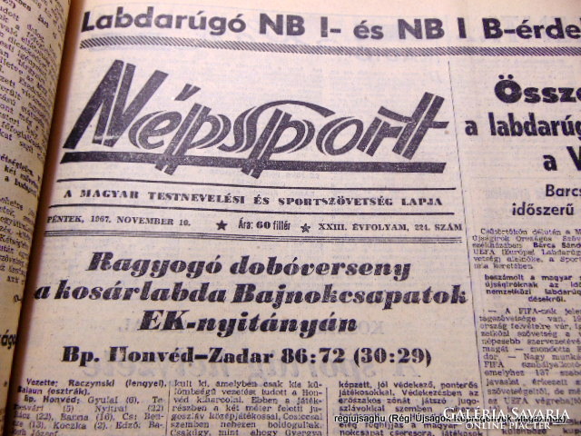1967 november 10  /  Népsport  /  Nagyszerű ajándékötlet! Eredeti újság Ssz.:  17913