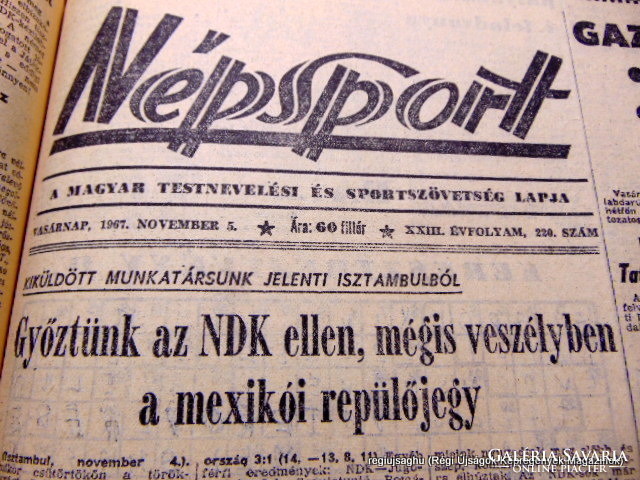 1967 november 5  /  Népsport  /  Nagyszerű ajándékötlet! Eredeti újság Ssz.:  17909