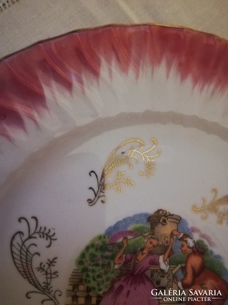 Eladó porcelán japán jelzett lüsztermázas, jelenetes tányér!