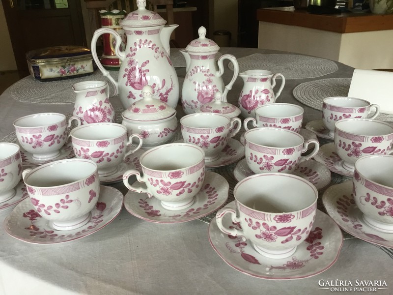 Volkstedt porcelán 12 személyes teás, kávés készlet