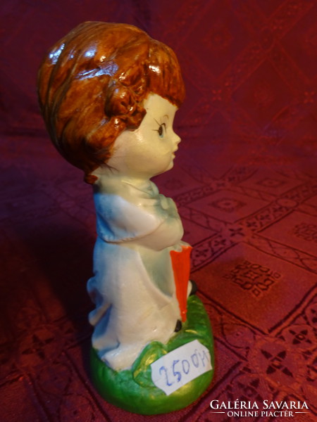 Porcelain figurine, little girl with umbrella, height 12 cm. He has!