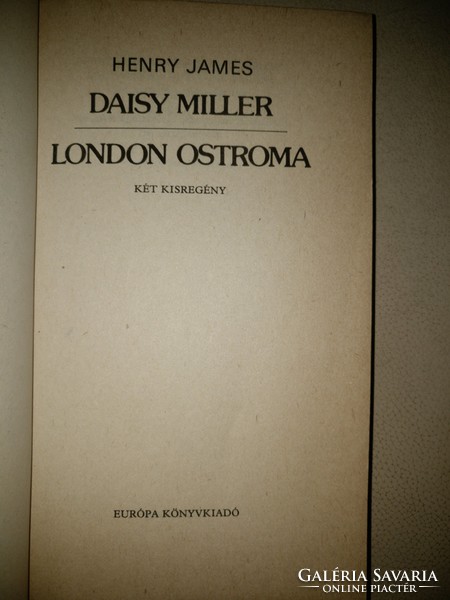 Henry James: Daisy Miller \ London ostroma  1986