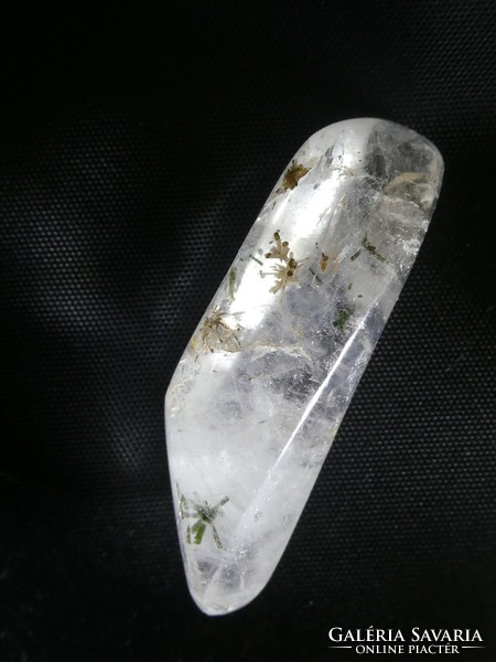 Natural rhinestone with actinolite and chlorite needle inclusions. 15 Grams