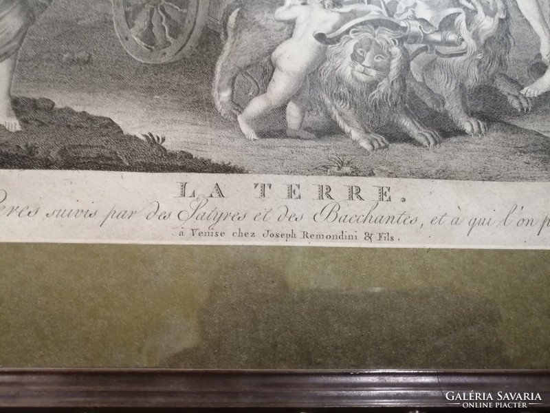 La Terre  - Antik metszet 1799.