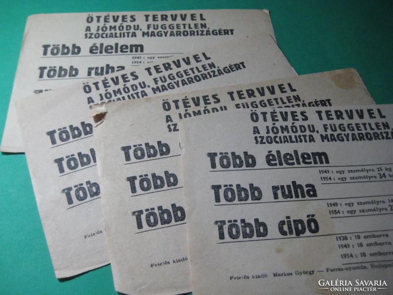 Political leaflets from the fifties on the back of a contemporary letter