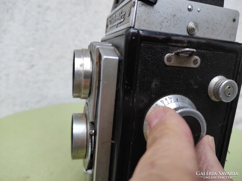 Különleges fényképezőgép,fémhàzas weltaflex Meyer-Optik típusú, objektív mozgatós, különleges gép