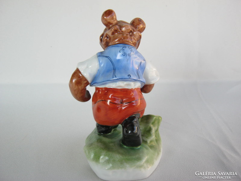 Herend porcelain teddy bear with jubilee seal