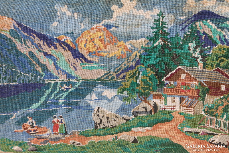 Dear tapestry, from the 20th century: Alpine landscape