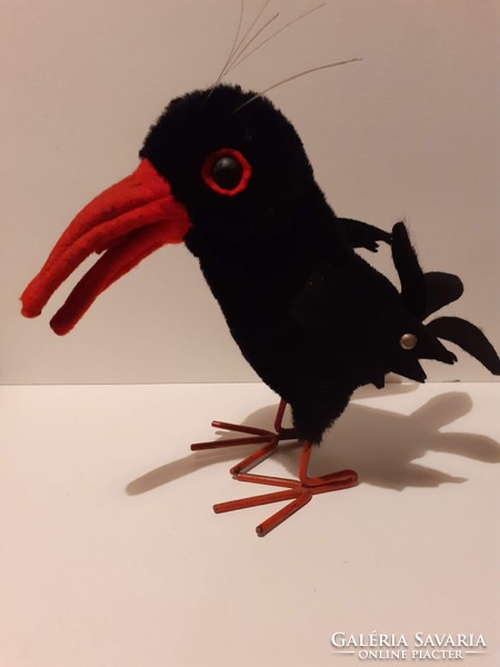 Rare old steiff hucky black raven from 1959-60s in good condition
