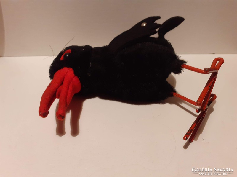 Rare old steiff hucky black raven from 1959-60s in good condition
