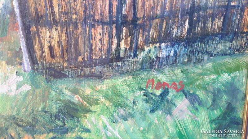 Monos József "Táj a Börzsönyben" 50x70 cm olajfestmény