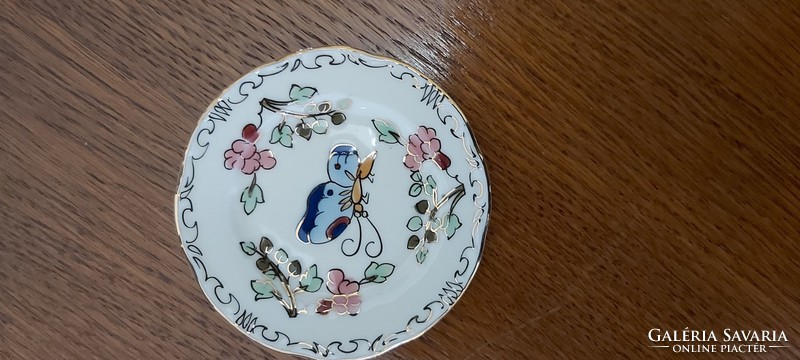 Zsolnay porcelán 6 db gyönyörű  kisméretű tányérka / poháralátét