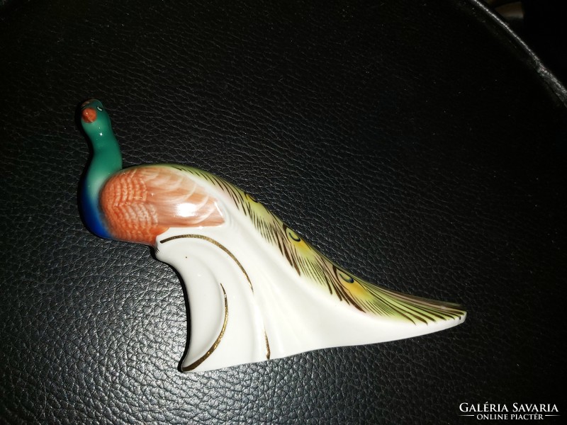 Beautiful drasche porcelain peacock, bird, nipple, figurine. Nostalgia piece