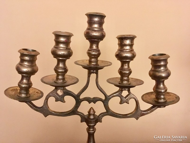 Copper candlestick with 5 branches