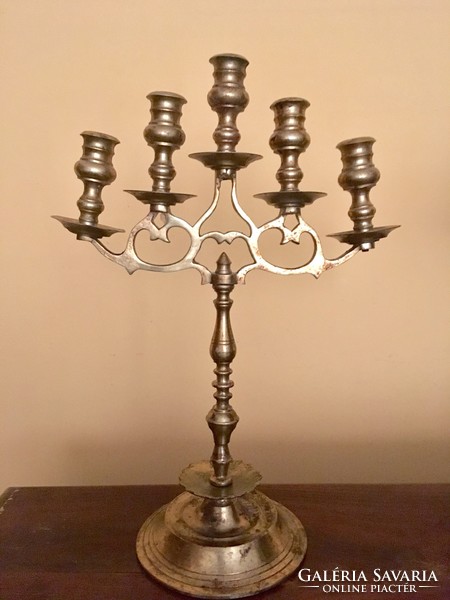 Copper candlestick with 5 branches
