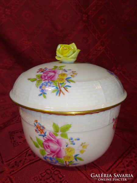 Herend porcelain, large sugar holder with hbc pattern, height 12.5 cm. He has!