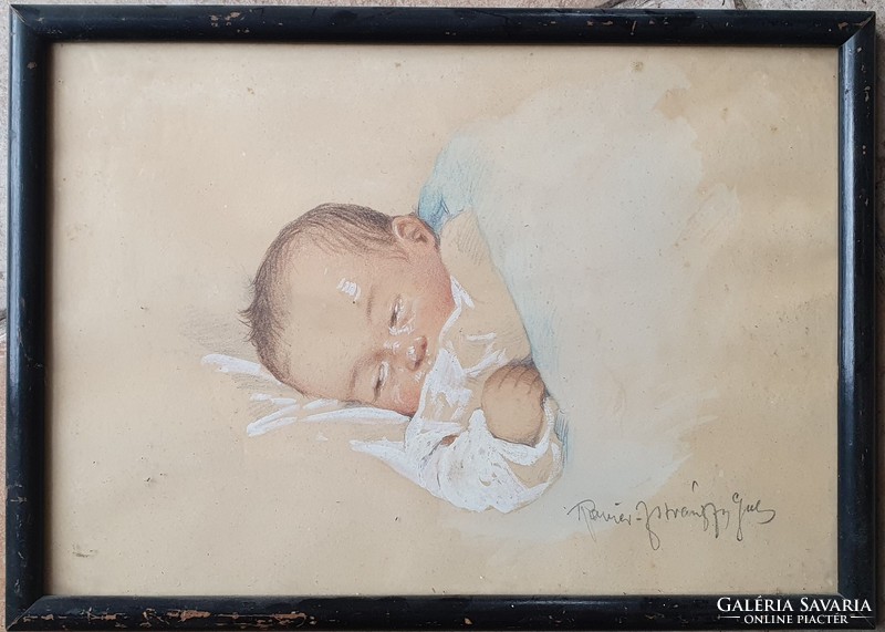 Rainerné Istvánffy Gabriella 1875-1964: Sleeping baby