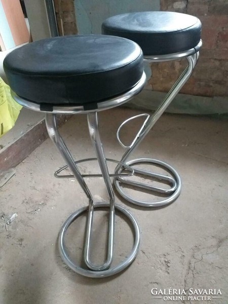 New black leather bar stools ...