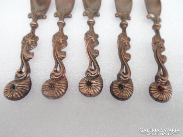 Mokkáskanalak 1800 évekből  rendkívüli ritka gyűjtői darabok bronzból 11 cm műtárgy