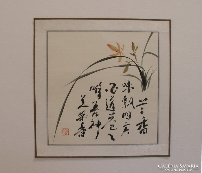 Orchidea, kínai festmény