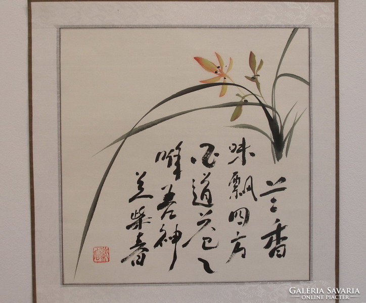 Orchidea, kínai festmény