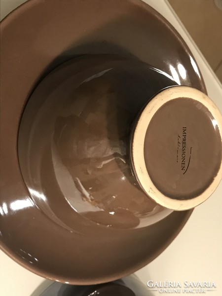 Reggeliző készlet bronzos csokoládébarna színbenl